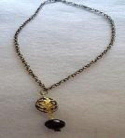 Ornate Black Pendant Necklace
