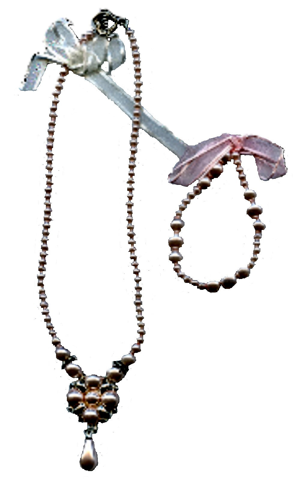 Pink Pendant Necklace and Bracelet Set