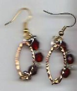 Ruby Hoops Earrings