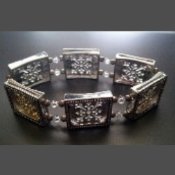 Silver and Crystal Photo Bracelet