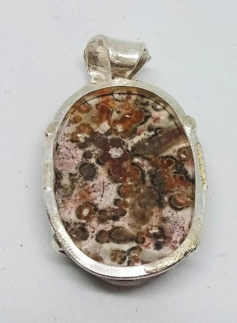 sterling silver leopard skin pendant