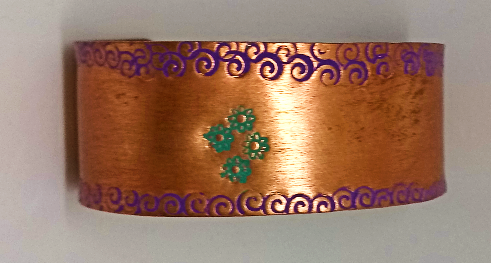 Stamped Copper Cuff Bracelet