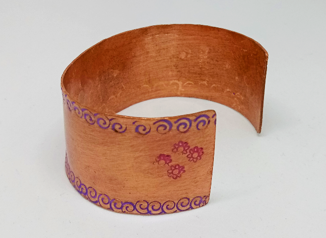 Stamped Copper Cuff Bracelet