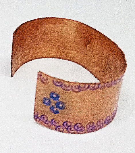 Stamped Copper Cuff Bracelet